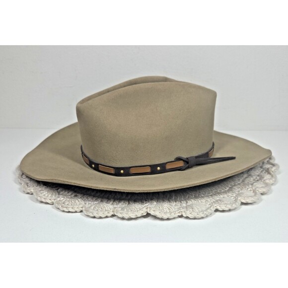 Stetson Other - MENS Stetson Stallion HUTCHINS 3X Wool Felt Cowboy Hat 7 1/4 STONE USA TEXAS
